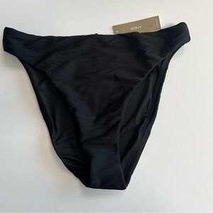 J. Crew Ribbed high-rise cheeky bikini swim bottom Ladies size xs black